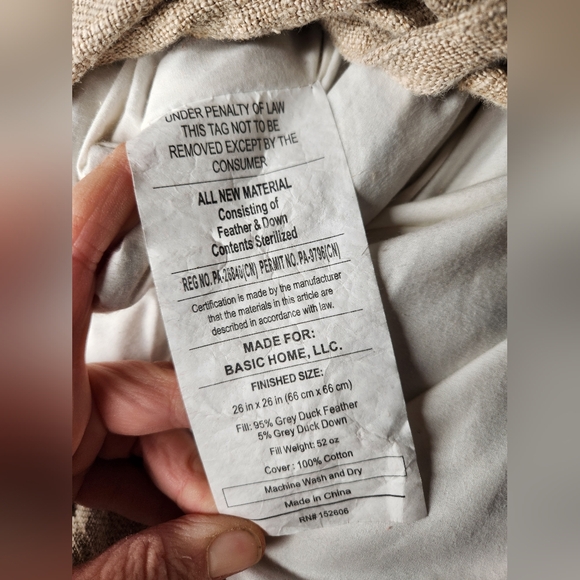 Pine Cone Hill Anatolia 100% Linen Sham or Shams w/Duck Feathers Insert HUGE - Picture 12 of 16